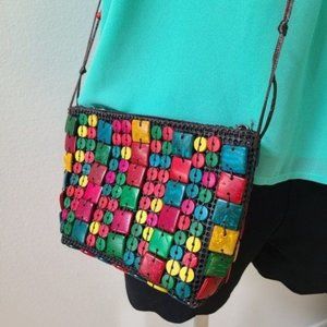 RARE Women's Multicolor Seed Beaded crossbody